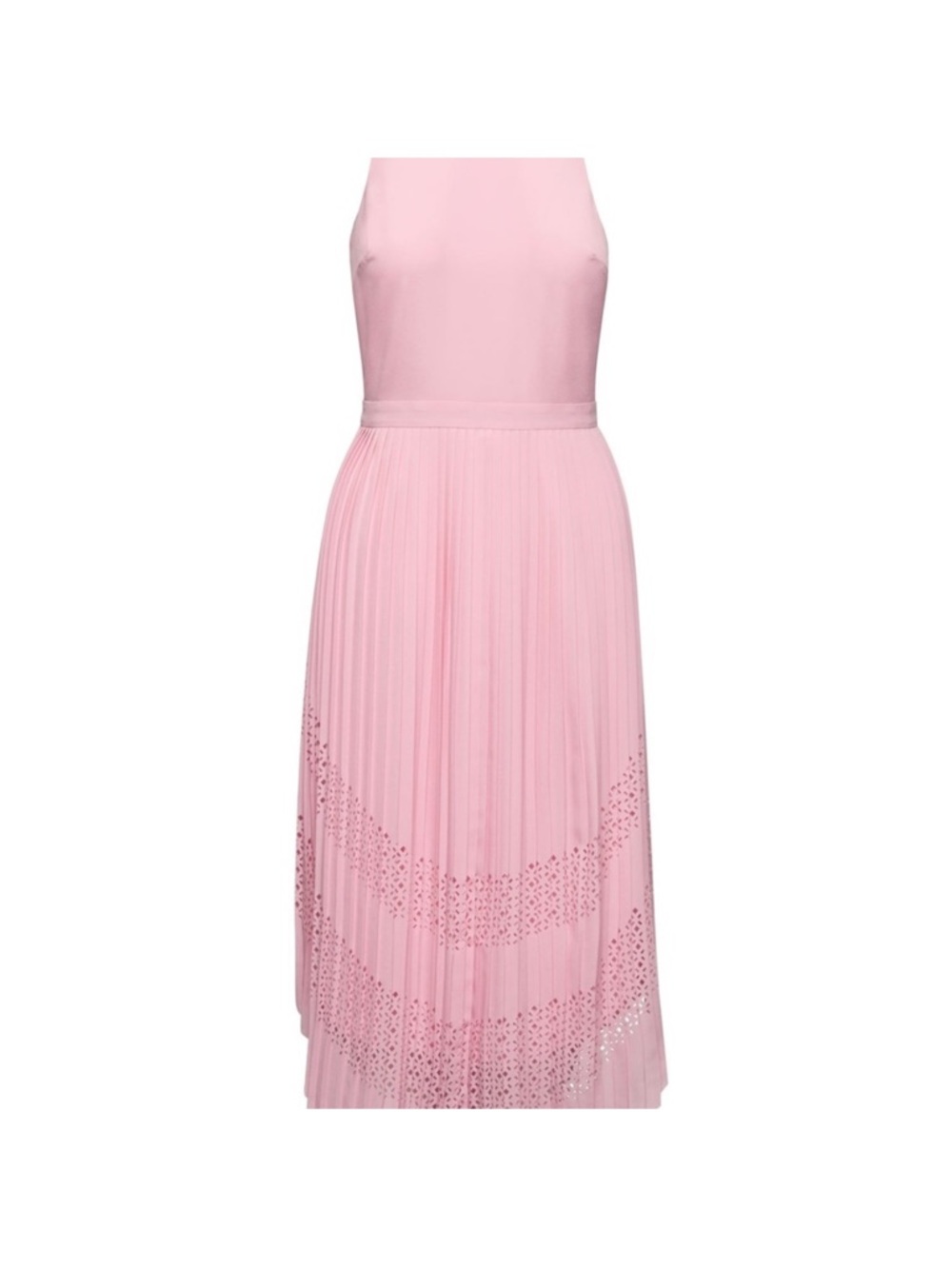 Banana republic pink laser curved hem dress